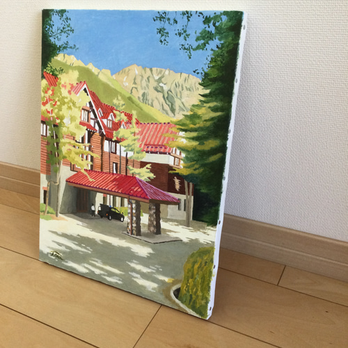 油彩画【上高地・帝国ホテル】 絵画 岡 尊（オカ タケル） 通販