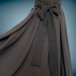 ラメカーキ 和で魅せるフレアーワンピース 着物リメイク パッチワーク 演奏会 着物ドレス 和柄 L～2L  B6309 11枚目の画像