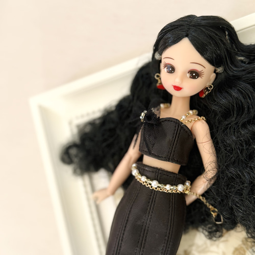 ビスチェ ペンシルスカート セット フェイクレザー リカちゃん