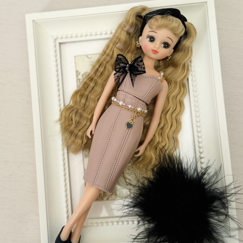 ビスチェ ペンシルスカート セット フェイクレザー リカちゃん