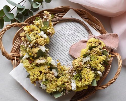 フラワー・リース ka ホワイトフラワーリース(35cm) | 【公式】Michika