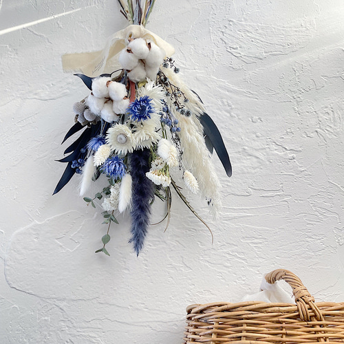 ♡ドライフラワー♡初夏のホワイトスワッグ♡ Natural＊初夏のさわやか