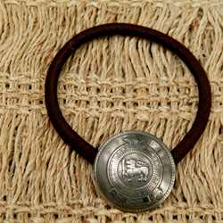 ＃H175　Ceylon（SriLanka）Coin Hair Elastic 5枚目の画像