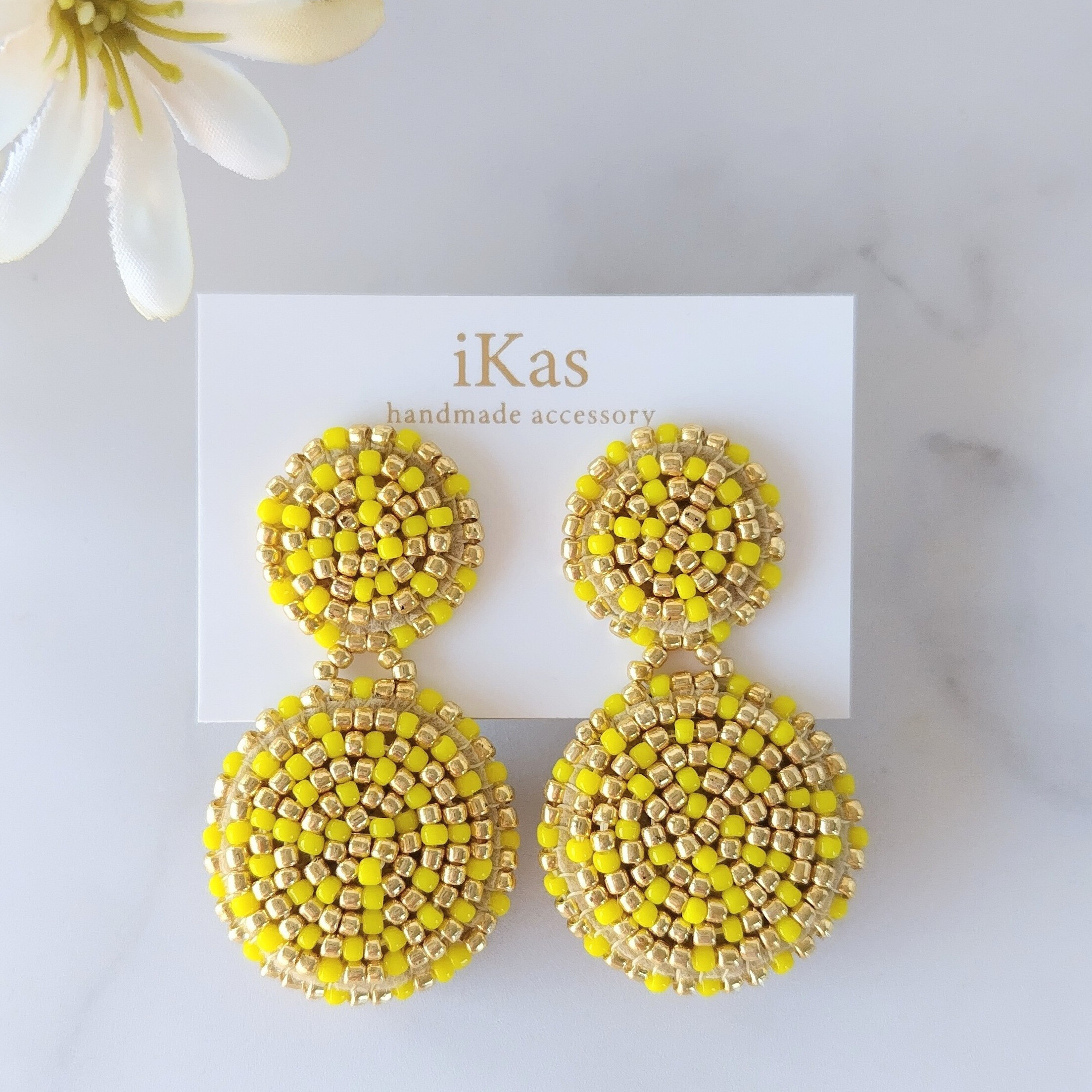 夏の陽射しに！  向日葵カラーのピアス