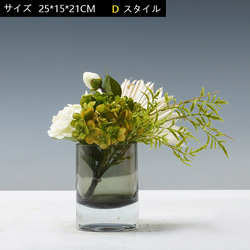 モダンフラワーアレンジメント、造花アレンジメント、緑の植物、花飾り、装飾品 5枚目の画像