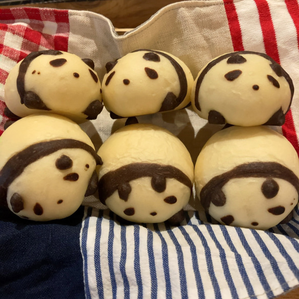 パンダパン 6個 パン BistroCafe712 通販 17470994｜Creema