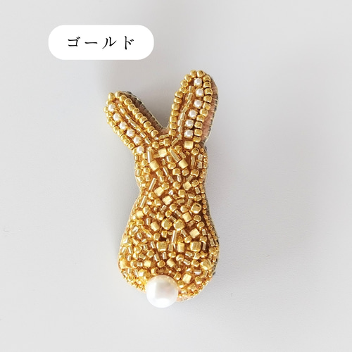 K18 ブローチ ピンブローチ うさぎモチーフ ゴールド