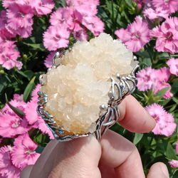 霰石原礦手工銀戒純銀戒指~「關係」~ Aragonite Mineral Silver Ring 第18張的照片