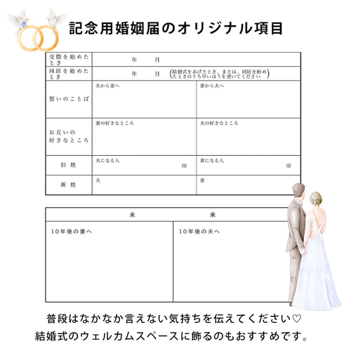 現物発送♥デザイン婚姻届2枚セット【Forever Tiffany's Blue（永遠の