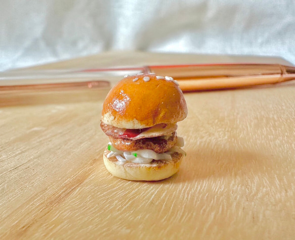 【二諾手作】袖珍模型DIY體驗組材料包：早餐店漢堡蛋（大） 第1張的照片