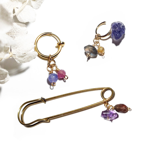 14KGF パールとシトリンのチャーム