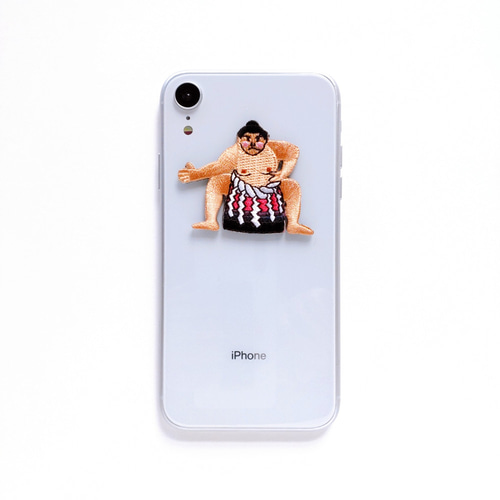 どすこい お相撲さん 2WAYS！刺繍のアイロンワッペン＆ステッカー