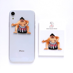 どすこい お相撲さん 2WAYS！刺繍のアイロンワッペン＆ステッカー