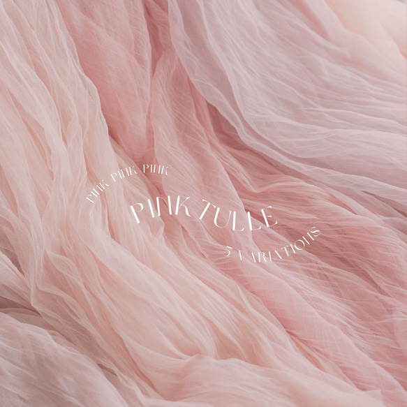 I_010 【 Tulle : 5pinks 】 チュール 布 撮影アイテム 撮影小物