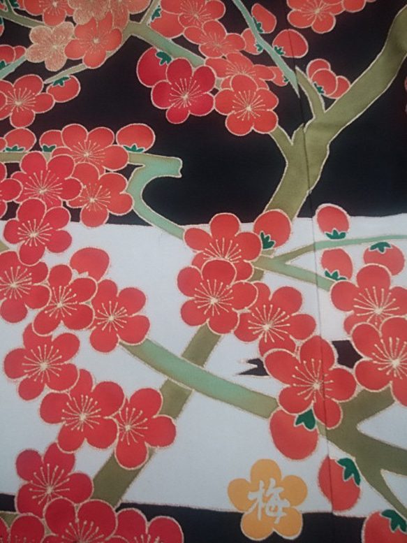 手描き友禅染の留め袖を染めました◆リメイク材料として 