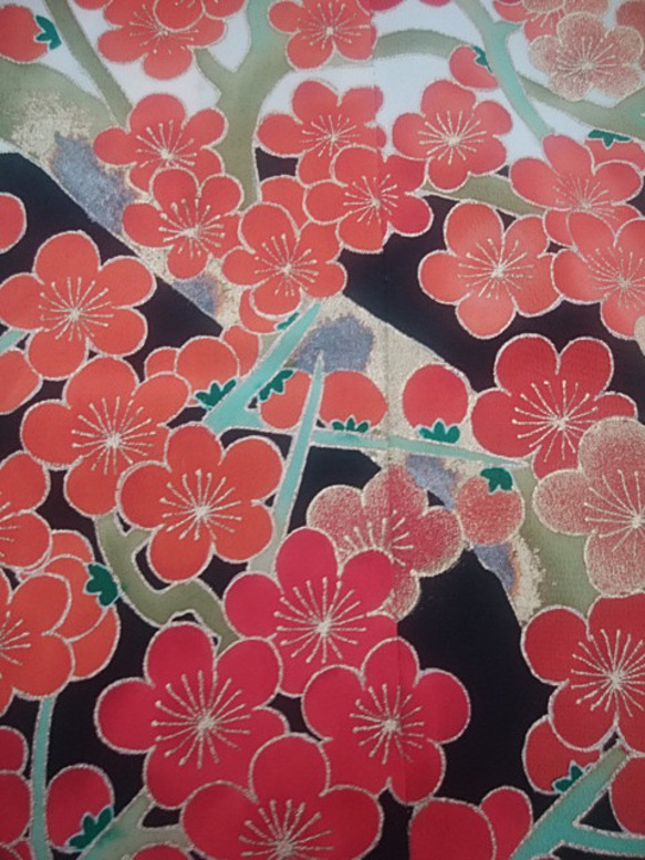 手描き友禅染の留め袖を染めました◆リメイク材料として 