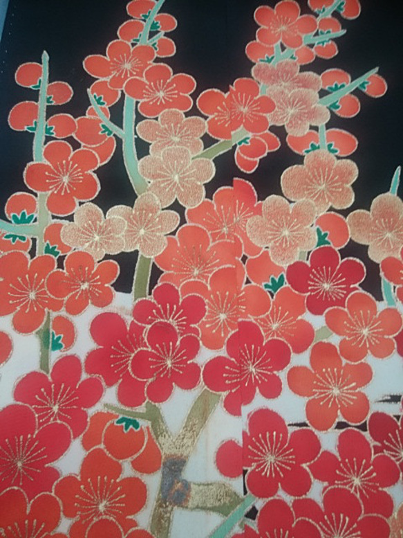 手描き友禅染の留め袖を染めました◆リメイク材料として 