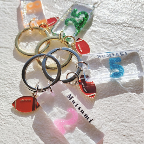 部活 キーホルダー 名入り 背番号 レジン 名入れ 文字入れ】野球＊部活キーホルダー＊レジンキーホルダー