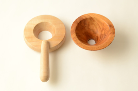 木製コーヒードリッパー/一点物/セラピストが作る木工品 #0092 6枚目の画像