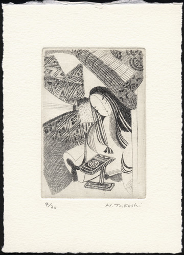 葡萄組合　　高見沢耳のジクレー版画作品　一点物の版画作品です(A4サイズ) 葡萄組合 高見沢耳のジクレー版画作品 一点物の版画作品です(A4