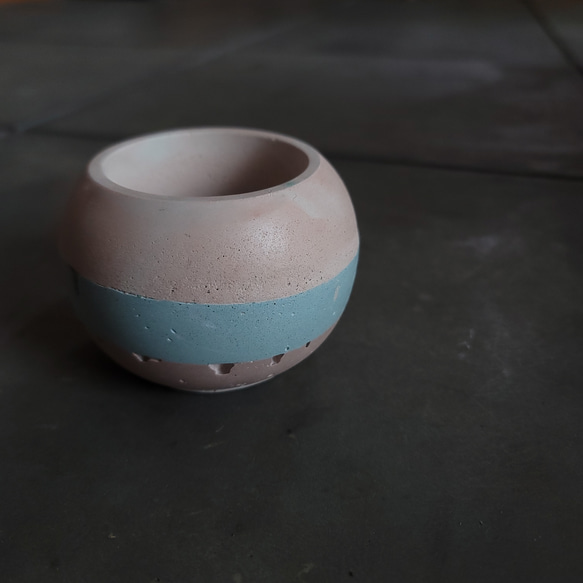 マルpot　セメント鉢　//cement pot　植木鉢　2号サイズ 2枚目の画像