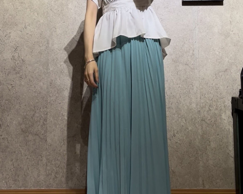激レア✨ 未使用級 プリーツプリーツ 絹フリル マキシ丈ロングスカート 黒 ４ aeba7b88a924f5a11add26103d7f20