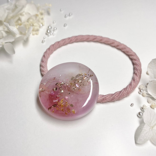 春いろ グラデーション ／ 大人 レジン ヘアゴム（ポニーフック