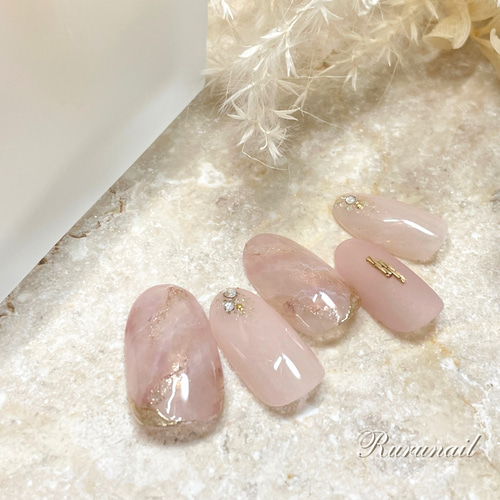 ネイルチップ/ニュアンス/ピンク/春/大人かわいい/061 ネイルチップ