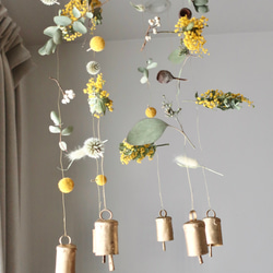 ミモザのモビール ドライフラワー モビール Eucalyptus 通販 17472648