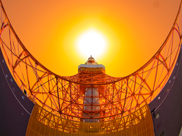 【ポストカード/2L/A4プリント】The sun and Tokyo Tower（太陽と東京タワー） 1枚目の画像