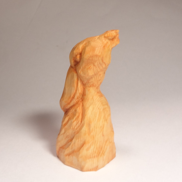 木彫刻 アート 『 ハシビロコウ 』 鳥 オブジェ オリジナル 芸術ハンドメイド 松 手彫り 5枚目の画像