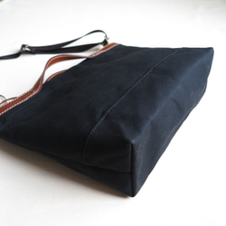 Paraffin canvas  2WAY (tote & Shoulder) bag 「advantage」BLACK 10枚目の画像