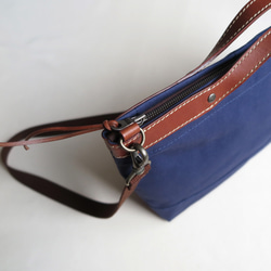 Paraffin canvas  2WAY (tote & Shoulder) bag 「advantage」NAVY 5枚目の画像