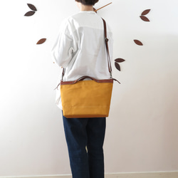 Paraffincanvas  2WAY (tote & Shoulder) bag「advantage」MUSTARD 1枚目の画像