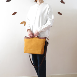 Paraffincanvas  2WAY (tote & Shoulder) bag「advantage」MUSTARD 2枚目の画像