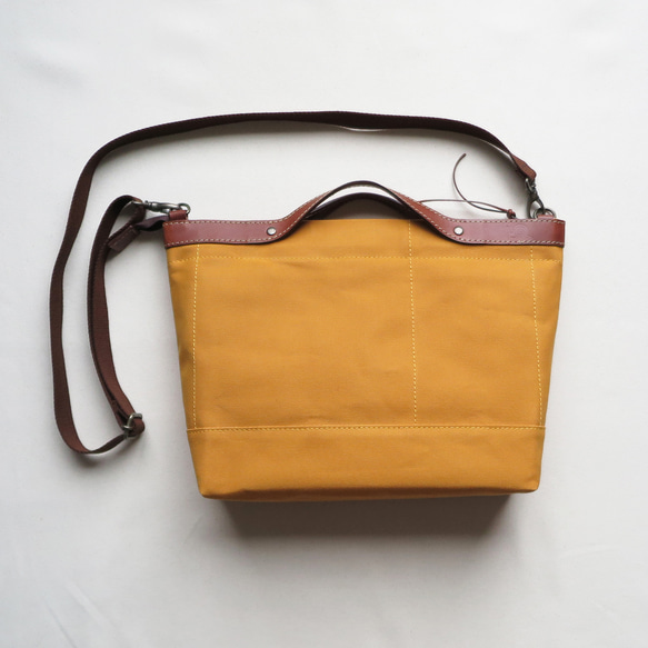 Paraffincanvas  2WAY (tote & Shoulder) bag「advantage」MUSTARD 4枚目の画像