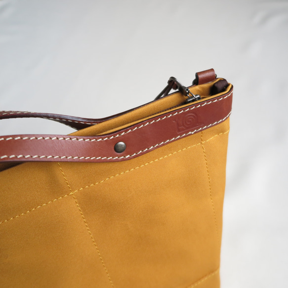 Paraffincanvas  2WAY (tote & Shoulder) bag「advantage」MUSTARD 7枚目の画像