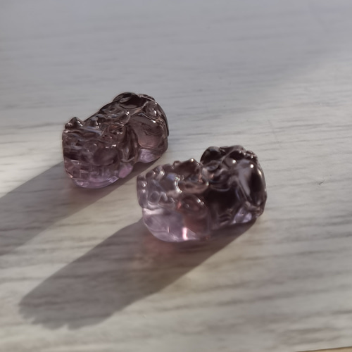 専用ページ2点❤超個性的なシマシマ柄のレースアゲート貔貅、ガーデンアメジスト 専用ページ2点❤超個性的なシマシマ柄のレースアゲート貔貅、ガーデン