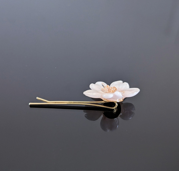 【発送可／実物撮影／完成品】Everpink. 本物の桜　こだわりの厳選花で仕上げたヘアピン　髪飾り　ヘッドドレス 4枚目の画像