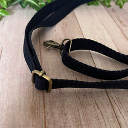 鳥獣戯画のタテ型サコッシュ　紺地　外ポケット付　ショルダーストラップ付　送料込み 7枚目の画像