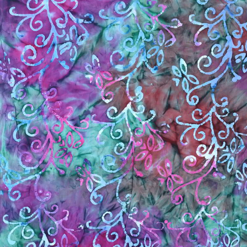 ガルーダに乗るキリスト （バティック、染色画）