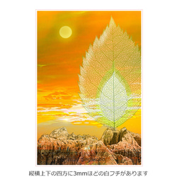 「花信風の通い路」　夕日　雲　ほっこり癒しのイラストA4サイズポスター　No.1087 1枚目の画像