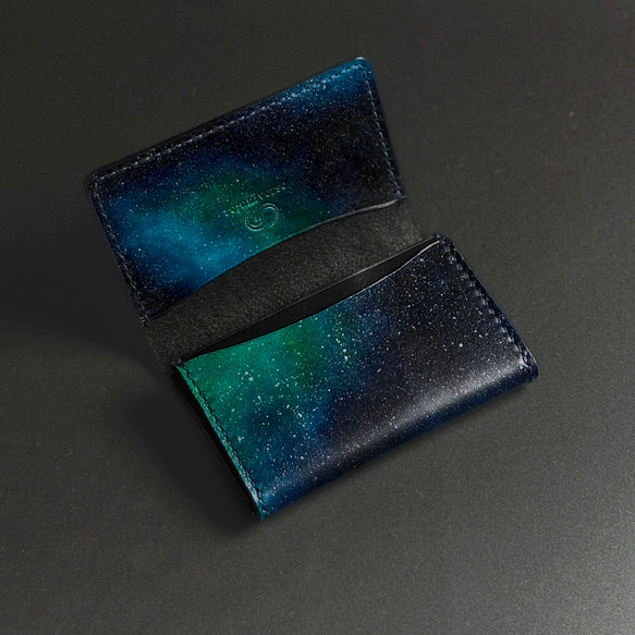 たくさん入る名刺入れ【宇宙】カードケース 革 レザー 大容量 メンズ レディース 男性 女性 おしゃれ 使いやすい 3枚目の画像