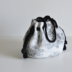 限量 SAFECO 法國 Toile de Jouy 提花 2way Marine Bag Noir 第6張的照片