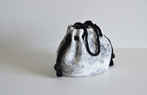 限量 SAFECO 法國 Toile de Jouy 提花 2way Marine Bag Noir 第6張的照片