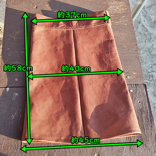 レザータイトスカート 本革 ヌメ革 ダコタヌメ ブラウン PWTFS1