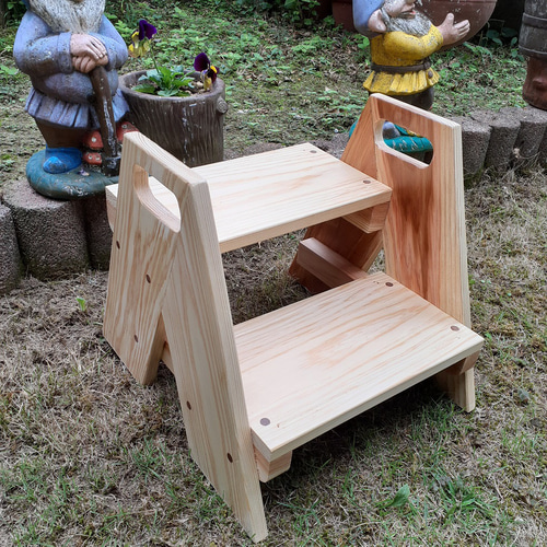 2段踏み台 花台 フラワースタンド 椅子 踏み台 ディスプレイ
