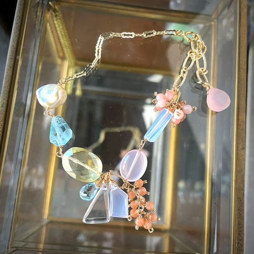 14kgf レモンクォーツのブーケチャーム 14kgf レモンクォーツのブーケ