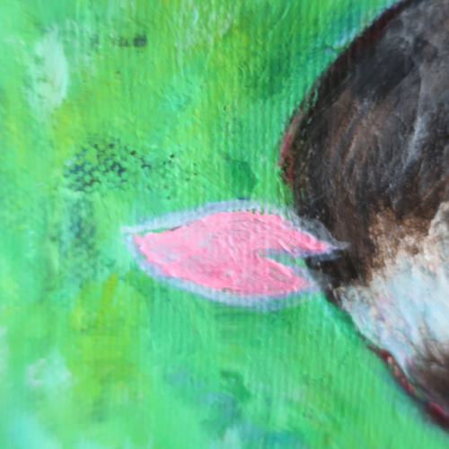 原画「仲良しさくらねこのいる桜咲く丘」 F10号 #絵画 #ねこ #原画 #猫