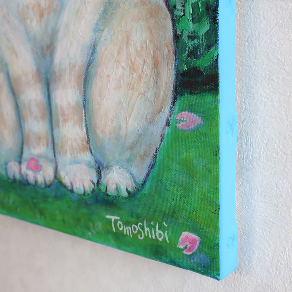 原画「仲良しさくらねこのいる桜咲く丘」 F10号  #絵画 #ねこ #原画 #猫の絵 #イラスト #アート #さくらねこ 17枚目の画像
